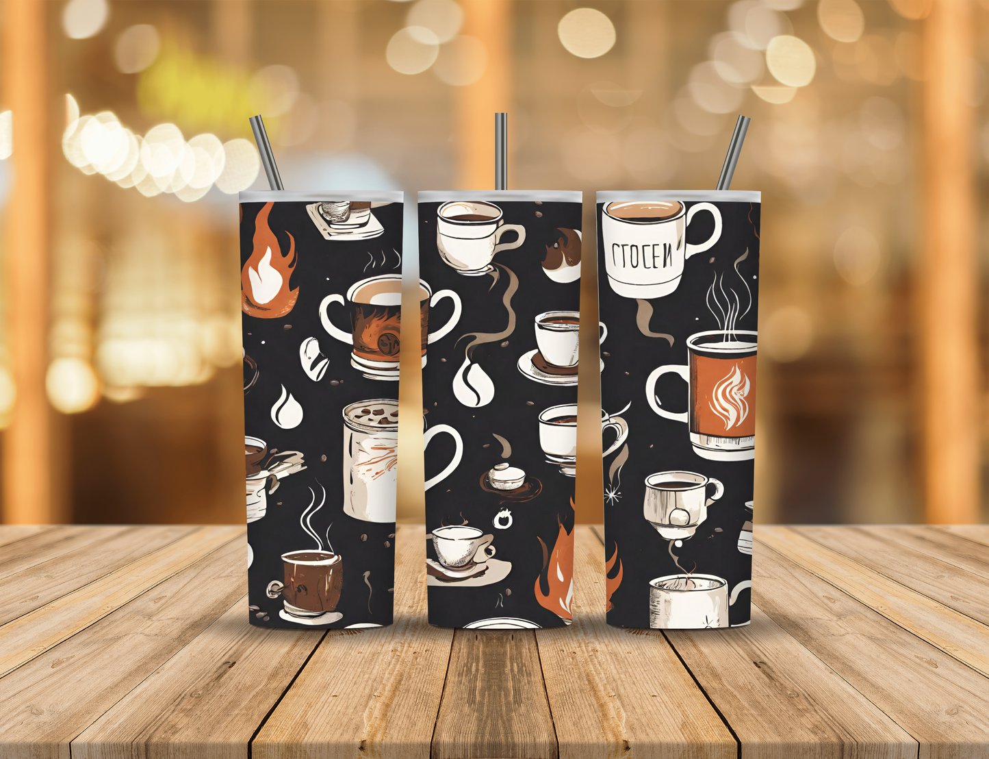 Coffee Cup 20 oz Tumbler Design Digital Download #405