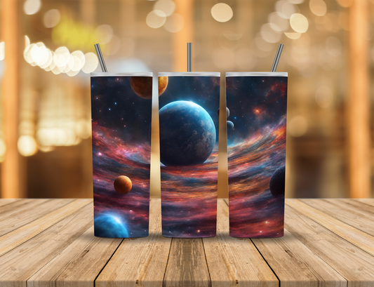 Space Galaxy Planets 20 oz Tumbler Design Digital Download #701