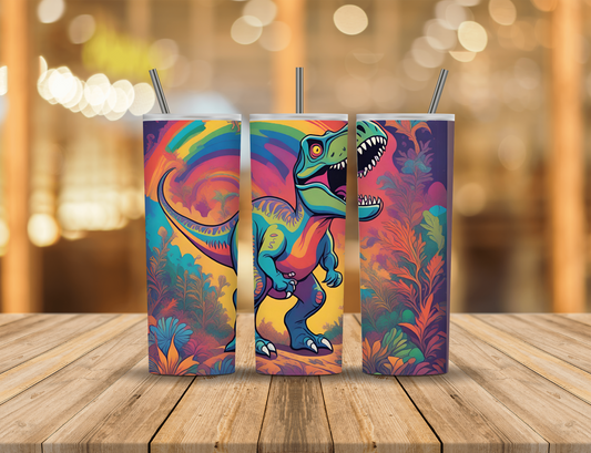Cartoon Dinosaur T-Rex 20 oz Tumbler Design Digital Download #366
