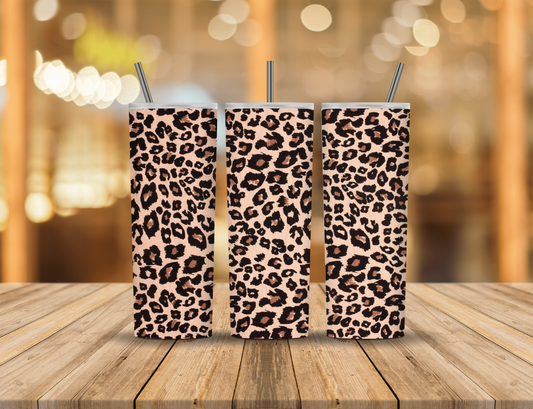 Brown Black Tan Animal Print 20 oz Tumbler Design Digital Download #248