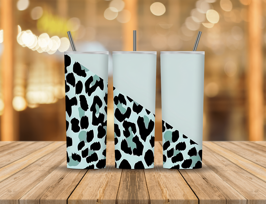 Green Blue Animal Print 20 oz Tumbler Design Digital Download #84