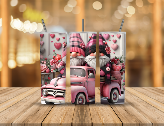Valentine's Day Gnomes 20 oz Tumbler Design Digital Download #444