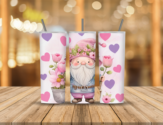 Valentine's Day Gnome 20 oz Tumbler Design Digital Download #342