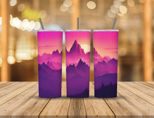 Sunset Mountains 20 oz Tumbler Design Digital Download #225