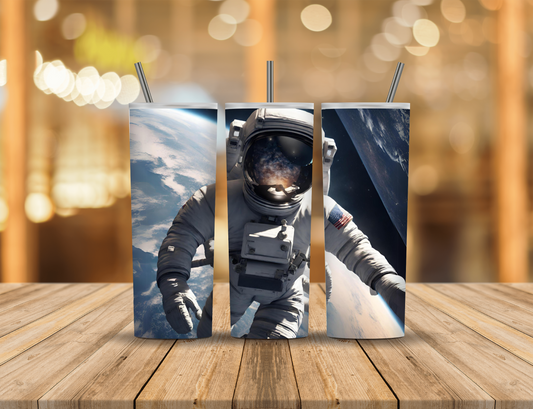 Space Earth Planet Astronaut 20 oz Tumbler Design Digital Download #721