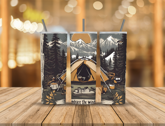 Embace the Winder Camping 20 oz Tumbler Design Digital Download #433