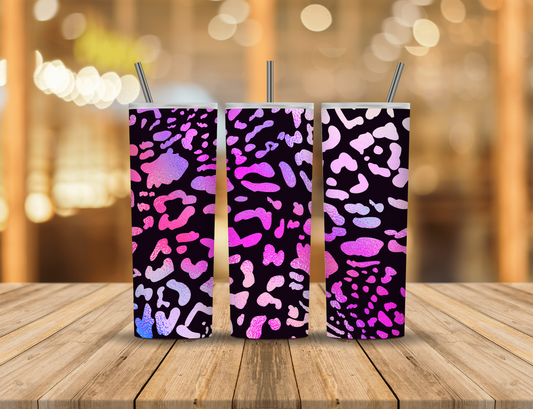 Purple Pink Black Animal Print 20 oz Tumbler Design Digital Download #55