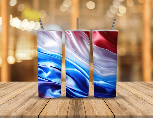 Red White Blue Pearl Abstract 20 oz Tumbler Design Digital Download #594