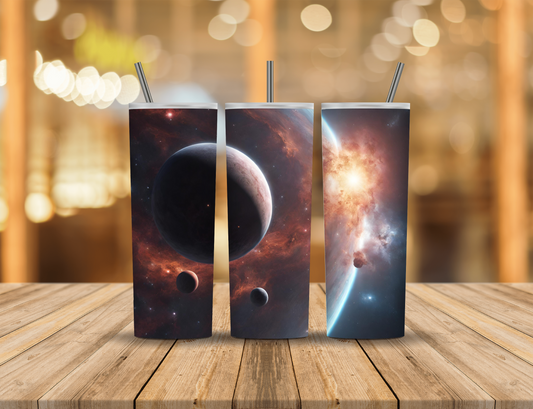 Milky Way Galaxy Planets 20 oz Tumbler Design Digital Download #686