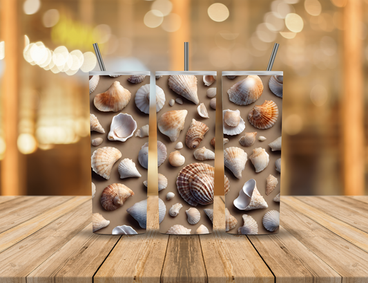 Beach Seashell 20 oz Tumbler Design Digital Download #369