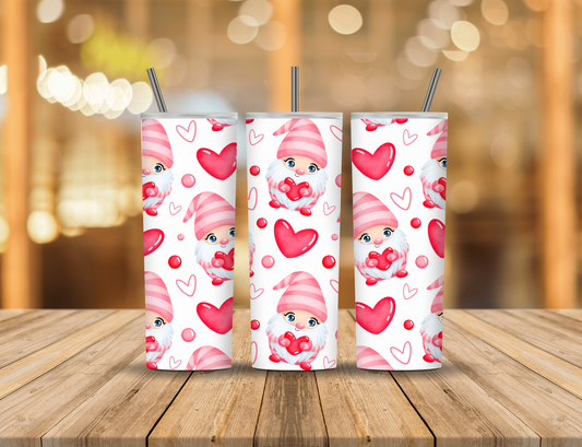 Valentine's Day Gnomes 20 oz Tumbler Design Digital Download #362