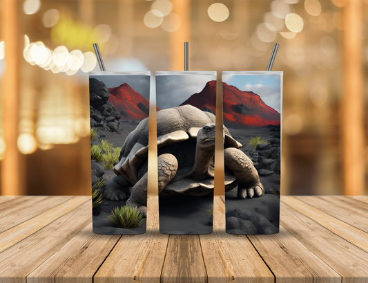 Mountains Green Turtle 20 oz Tumbler Design Digital Download #344