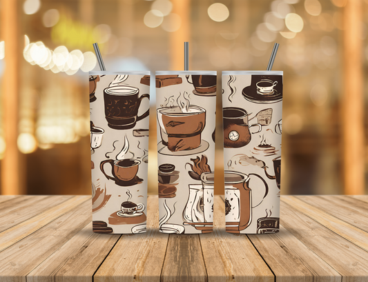 Coffee Cups 20 oz Tumbler Design Digital Download #407